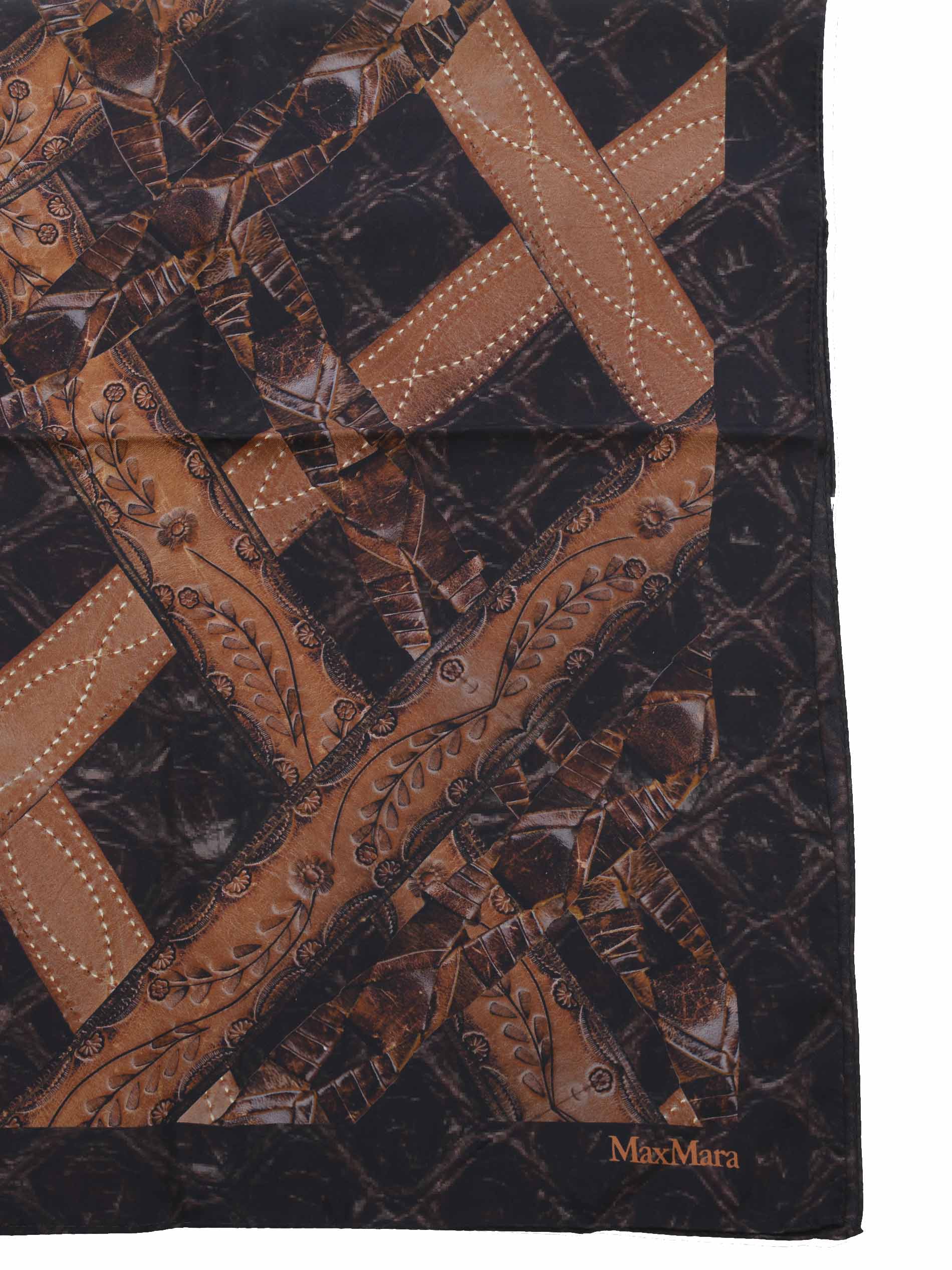 【送料&関税込】Max Mara Foulard Foulard scarf black | Max Mara